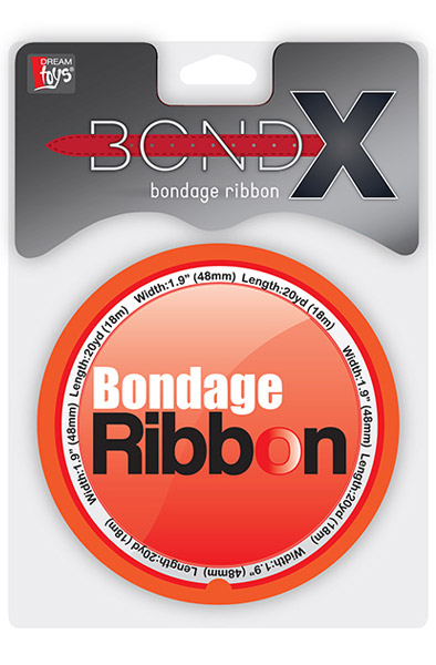 Bondx Bondage Ribbon Red 18m - Vergijos juosta 2