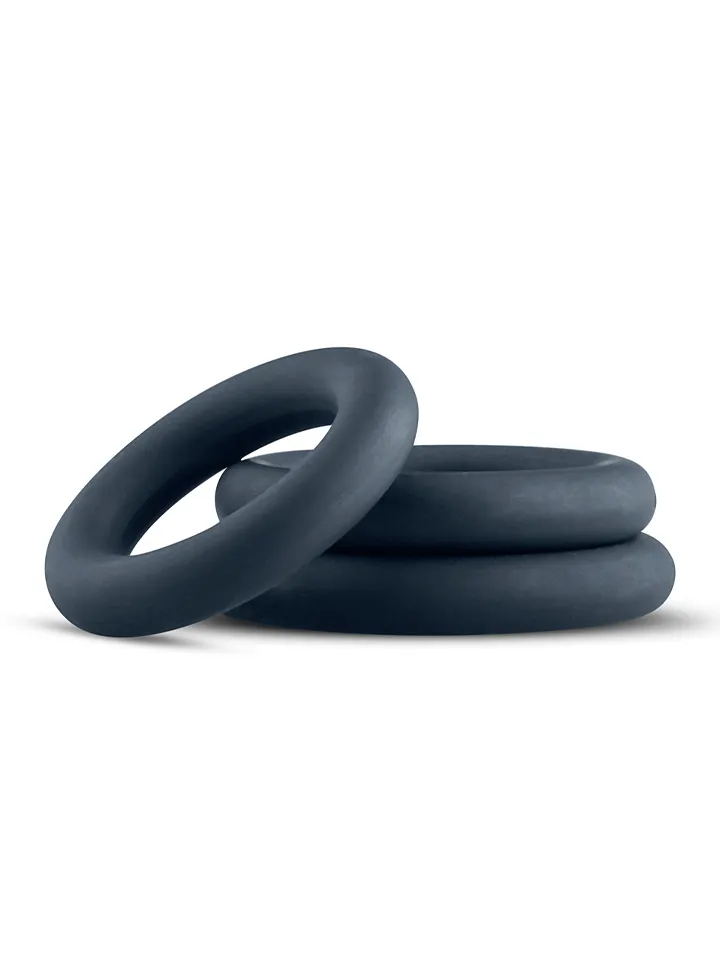 Boners 3-Piece Cock Ring Set Grey - Gaidžio žiedo rinkinys 1 [full]