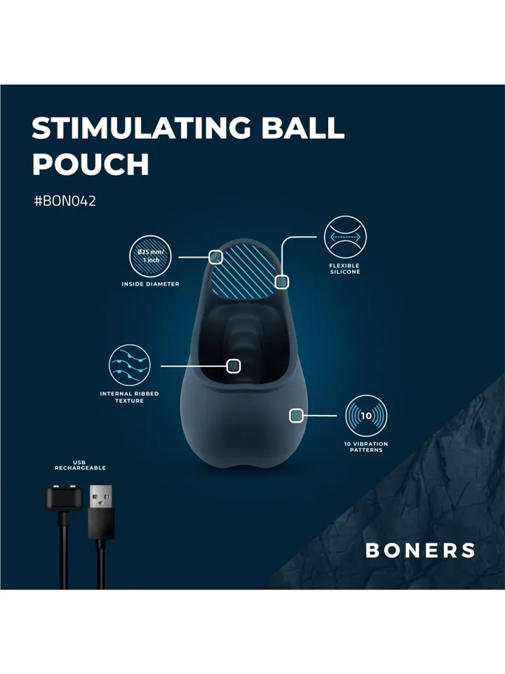 Boners Stimulating Ball Pouch Blue - Ballvibrator 2 [full]