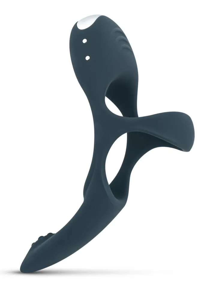 Boners Triple Vibrating Cockring Blue - Vibruojantis gaidžio žiedas 1 [full]