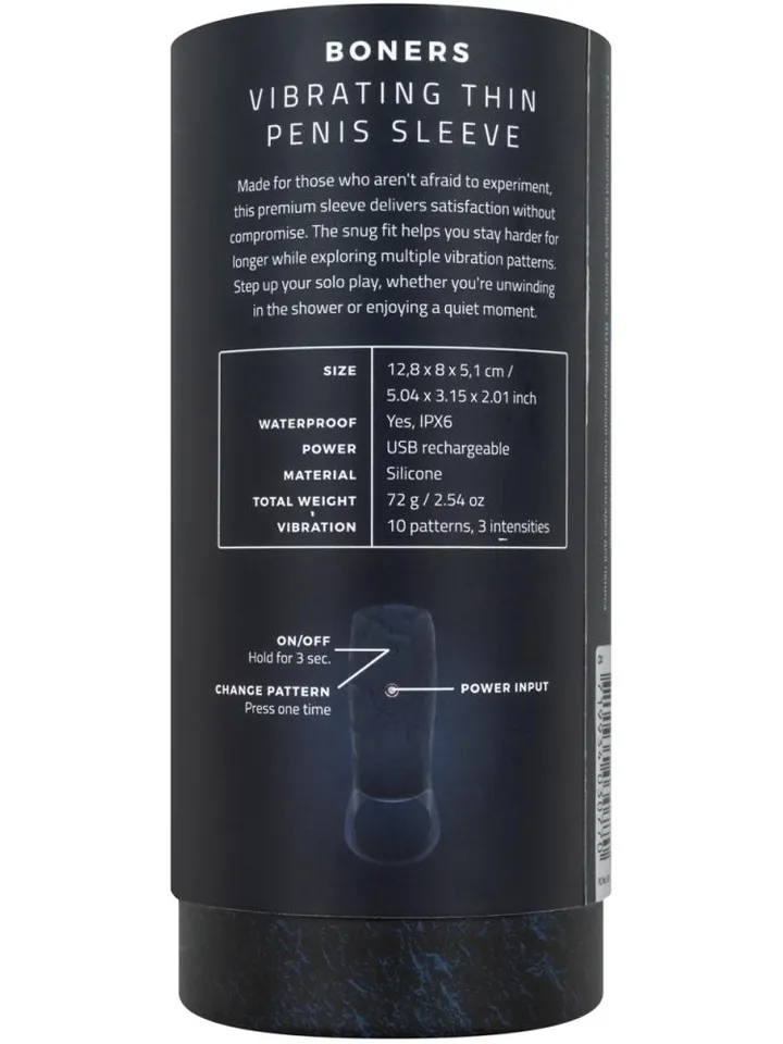 Boners Vibrating Penis Sleeve - Vibruojantis varpos plėtra 5