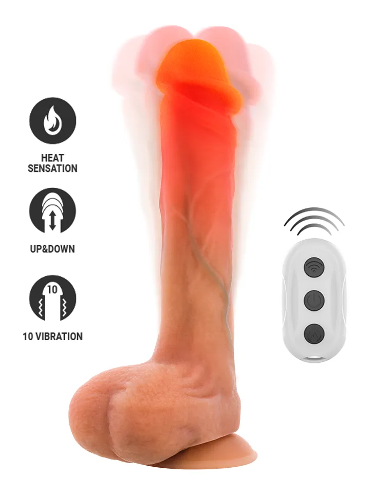 Bradley Vibrating Dildo With Heat Effect 21 cm - Vibruojantis dildo 1 [full]