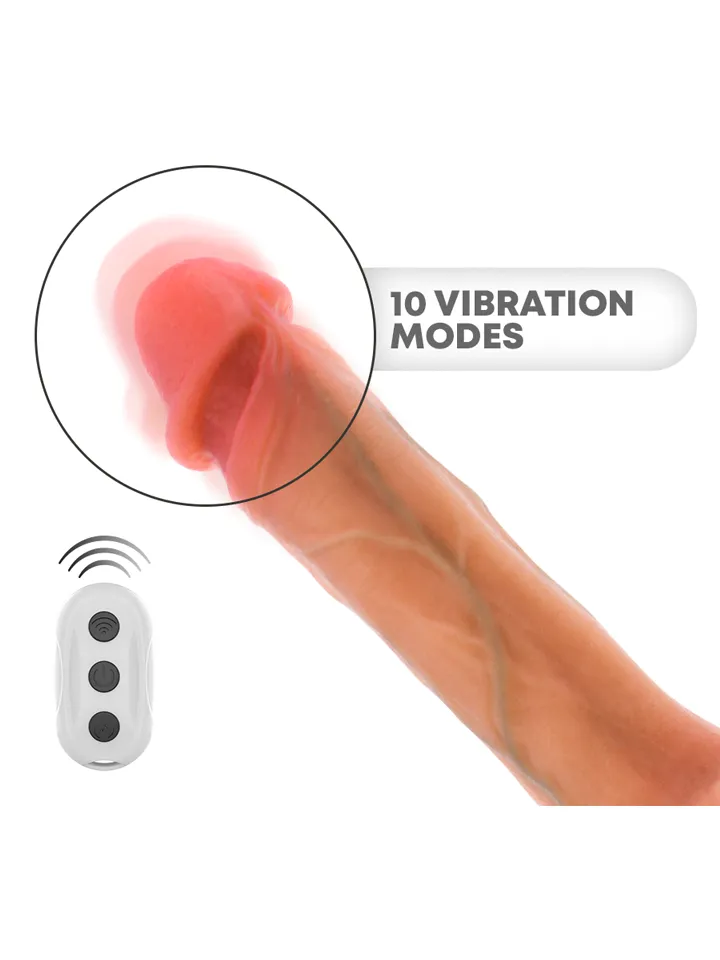 Bradley Vibrating Dildo With Heat Effect 21 cm - Vibruojantis dildo 5 [full]