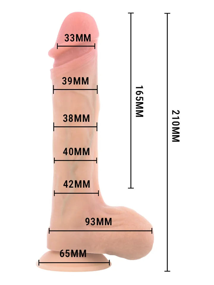 Bradley Vibrating Dildo With Heat Effect 21 cm - Vibruojantis dildo 6 [full]