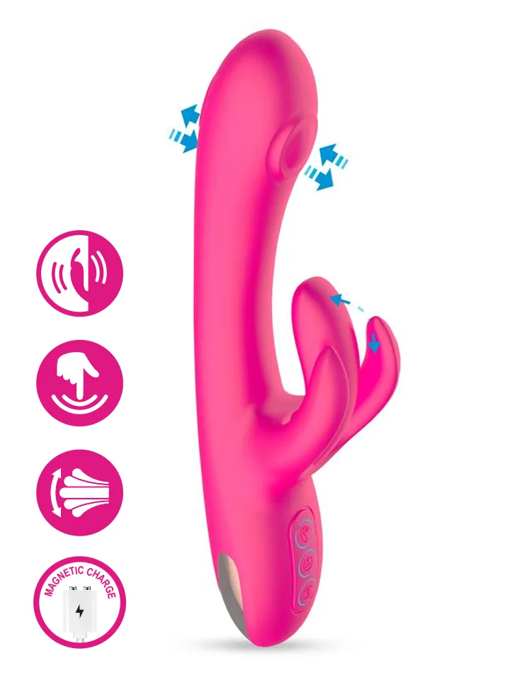 Britney Multifunction Rabbit Vibrator Pink 23 cm - Triušio vibratorius 1 [full]