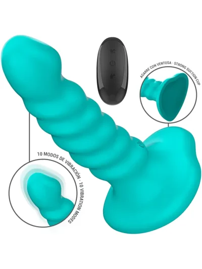 Buffy Vibrator Spiral 10 Vibrations Remote Control - Vibruojantis dildo 2