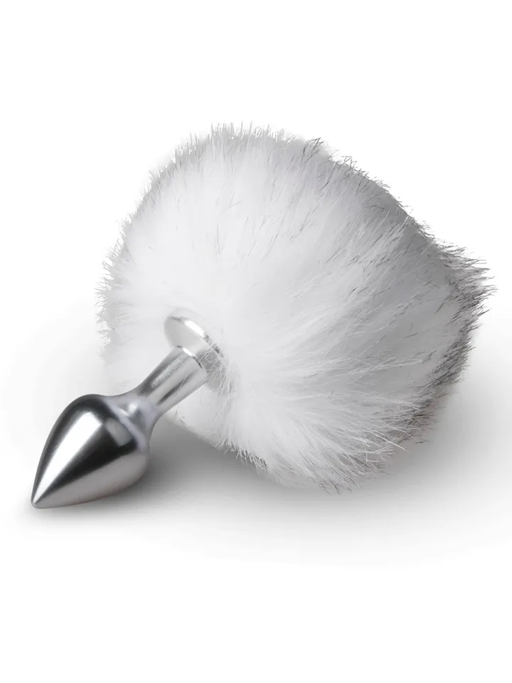 Bunny Tail Plug No. 1 Silver/White - Gyvūnų uodegos analinis kištukas 2 [full]
