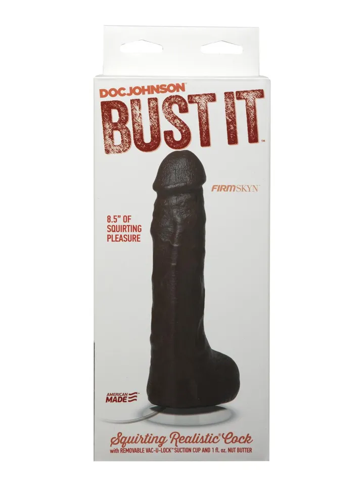 Bust It Squirting Realistic Cock Chocolate - Gurkšnoti dildo 3 [full]