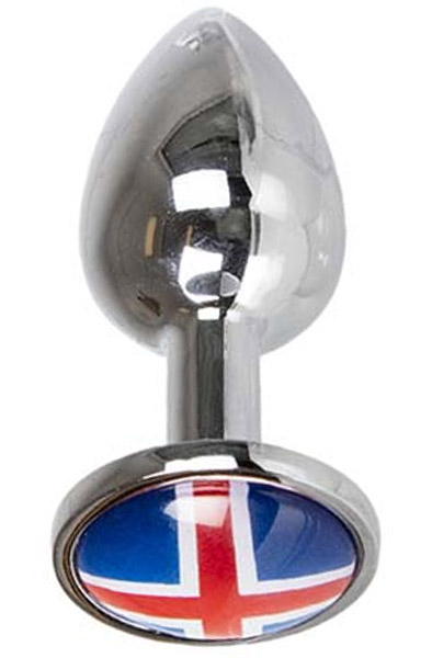 Buttplug With Iceland Flag Small - Analinis kaištis metalinis 2