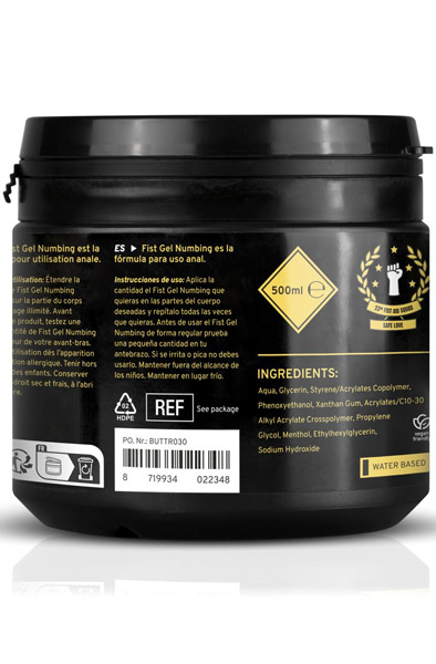 Buttr Fisting Gel Numbing 500 ml - Kumščiavimas/analinis tepalas 3