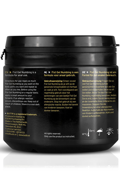 Buttr Fisting Gel Numbing 500 ml - Kumščiavimas/analinis tepalas 4