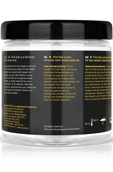 Buttr Transparent Non-Sticky Fisting Gel 500 ml - Kumščiavimas/analinis tepalas 4