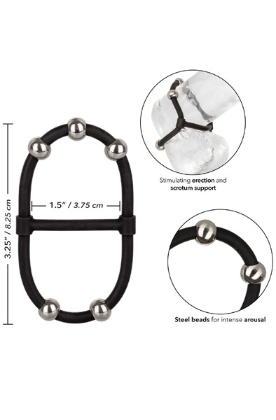 Cal Exotics Beaded Dual Silicone Maximizer - Varpos ir kapšelio žiedai 2