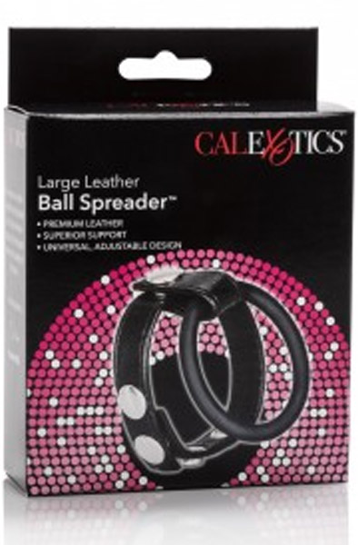 Cal Exotics Large Leather Ball Spreader - Varpos ir kapšelio žiedai 2