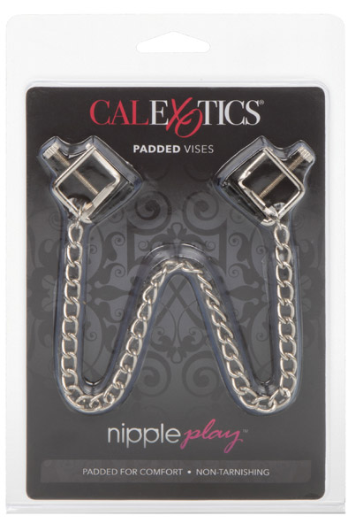 Cal Exotics Nipple Play Padded Vises - Krūtinės spaustukai su grandine 2