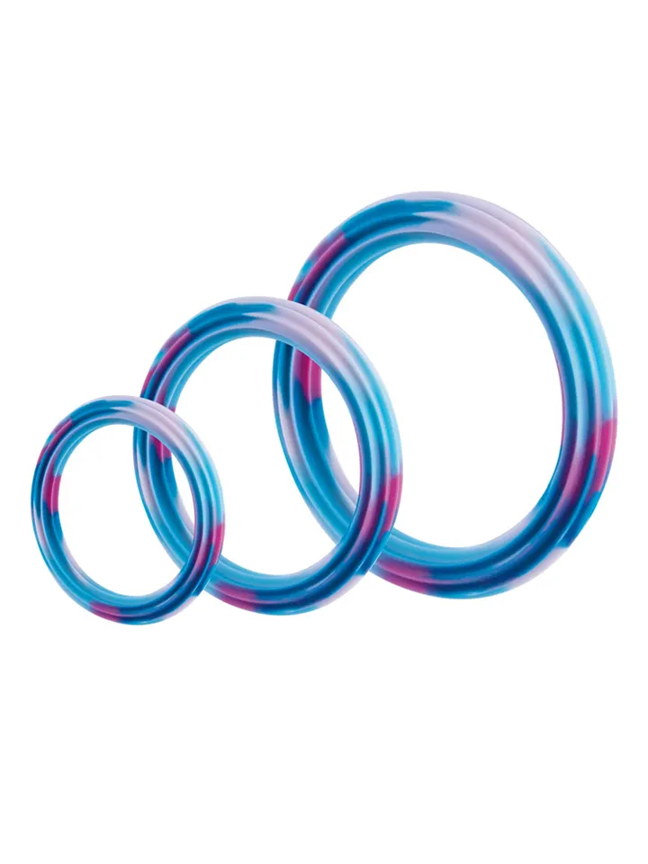 Camo 3in1 Silicone Cock Ring - Gaidžio žiedo rinkinys 1 [full]