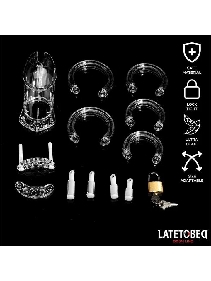 Chastity Cage Long Clear - Skaistybės narvas 4 [full]