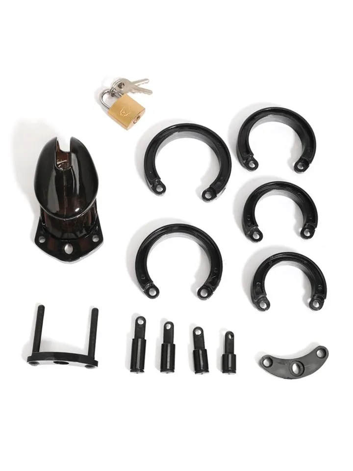 Chastity Cage Short Black - Skaistybės narvas 3 [full]