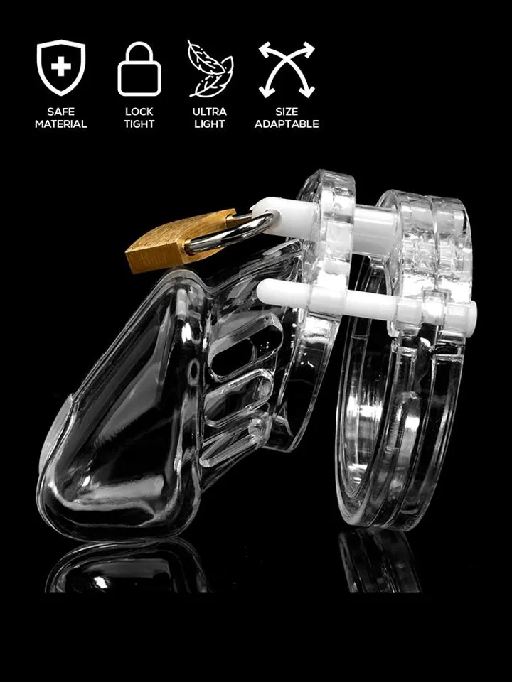Chastity Cage Short Clear - Skaistybės narvas 1 [full]