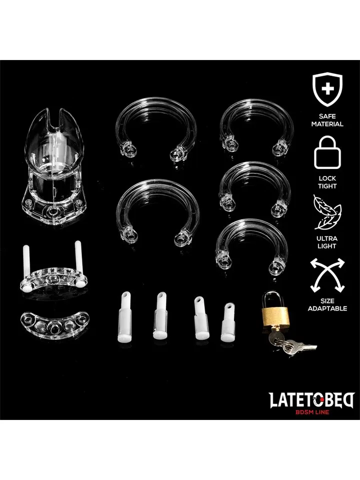 Chastity Cage Short Clear - Skaistybės narvas 3 [full]