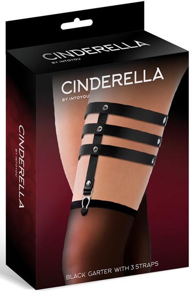 Cinderella Garter With 3 Straps Vegan Leather - Keliaraiščio diržo laikiklis 1