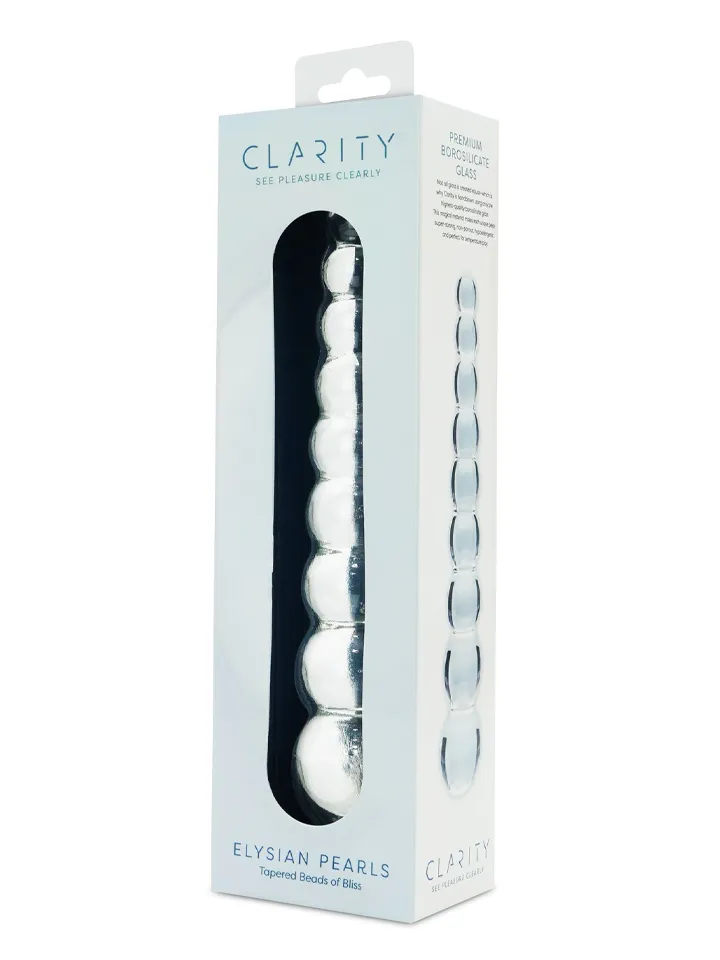 Clarity Elysian Pearls Glass Dildo - Stiklas dildo 3 [full]