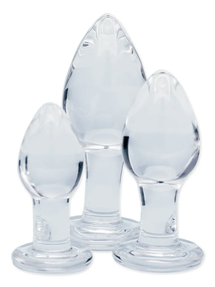 Clarity Utopian Trinity Glass Anal Plug Set - Analinis kištuko rinkinys 1 [full]