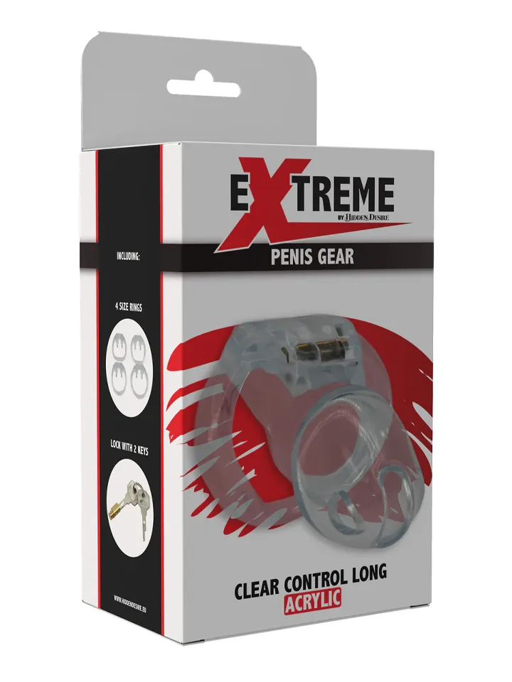 Clear Control Cock Cage Long - Skaistybės narvas 5 [full]