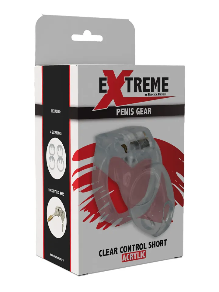 Clear Control Cock Cage Short - Skaistybės narvas 5 [full]