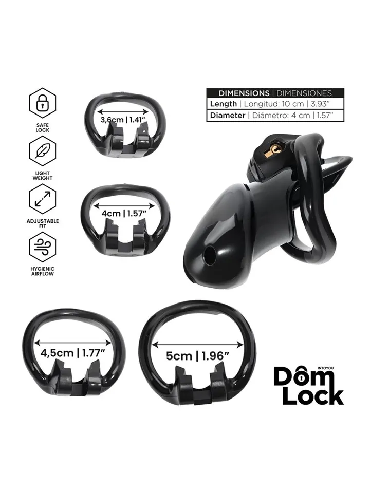 Closure Chastity Cage With Internal Lock - Skaistybės narvas 2 [full]