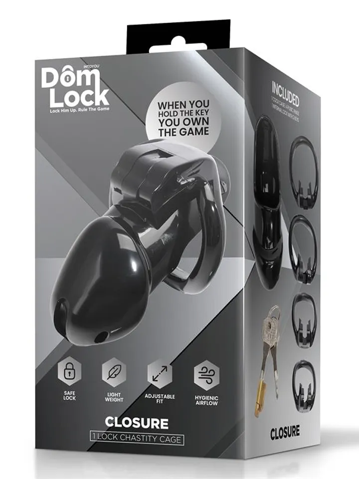 Closure Chastity Cage With Internal Lock - Skaistybės narvas 4 [full]