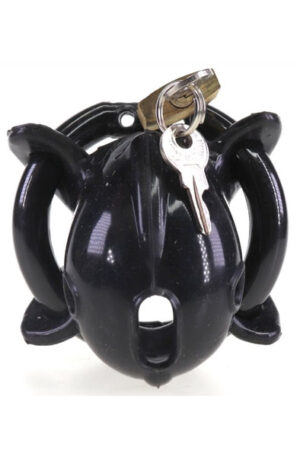 Cocklock Chastity Cage Nub Soft Black 6x2 cm - Skaistybės narvas 1