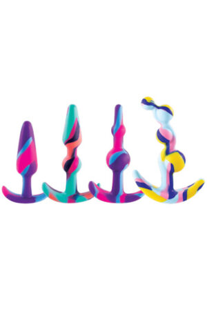 Colorful Silicone Butt Plug Training Set - Užpakalio kaištis 1