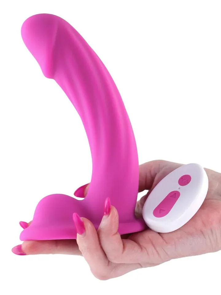 Colours Curve Vibrating Dildo Pink 16,4 cm - Vibruojantis dildo 2 [full]