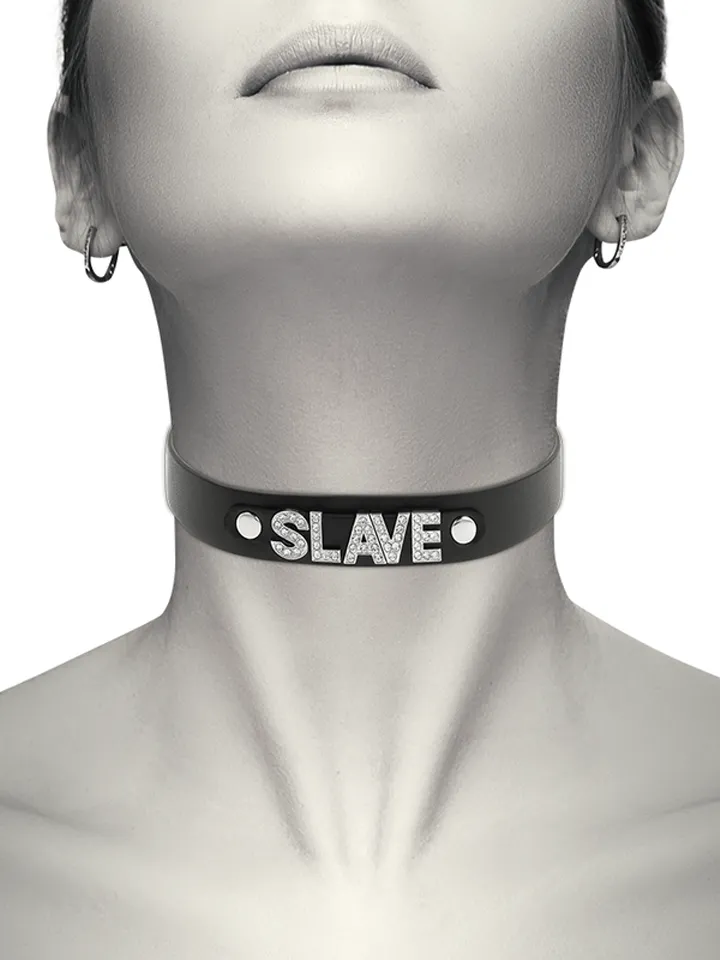 Coquette Choker Vegan Leather Slave - BDSM Dūsintuvas (Chokeris) 1 [full]