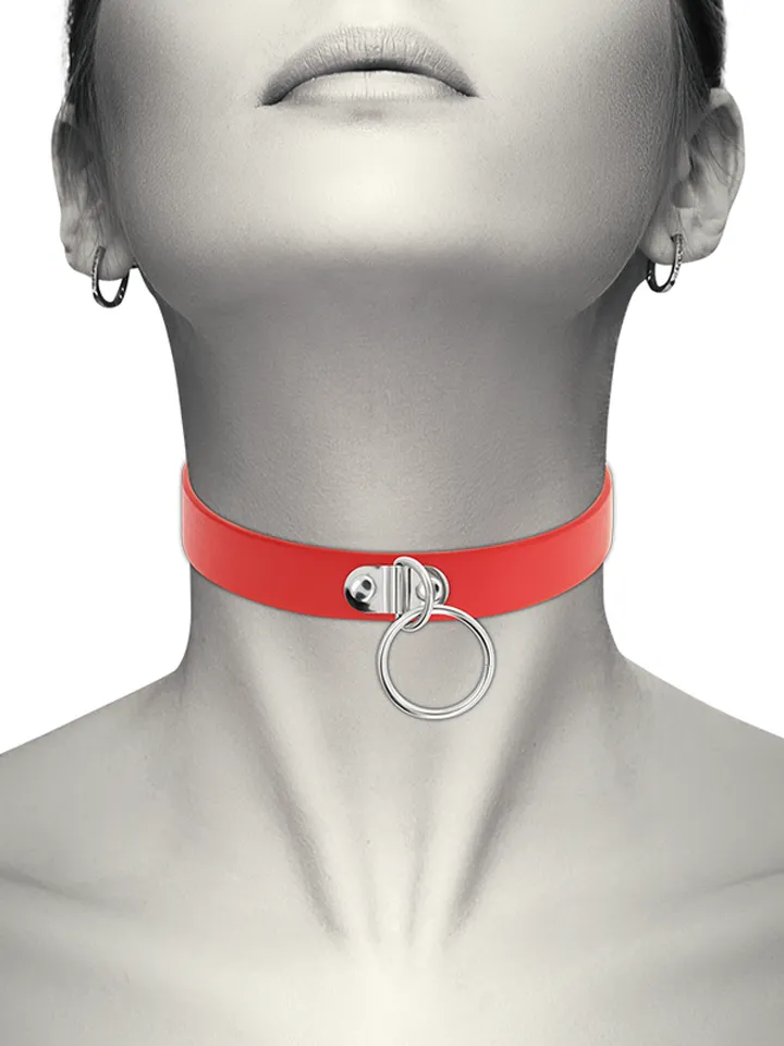 Coquette Hand Crafted Choker Fetish Red - BDSM Dūsintuvas (Chokeris) 1 [full]
