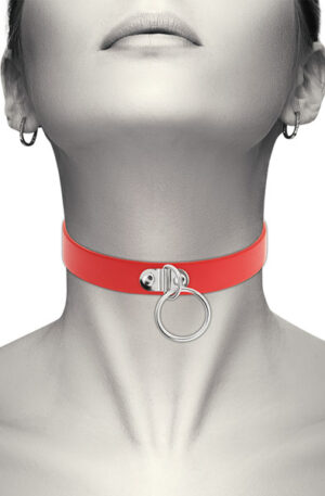 Coquette Hand Crafted Choker Fetish Red - BDSM Dūsintuvas (Chokeris) 1