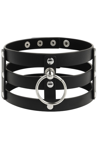 Coquette Hand Crafted Choker Vegan Leather Fetish - BDSM Dūsintuvas (Chokeris) 2