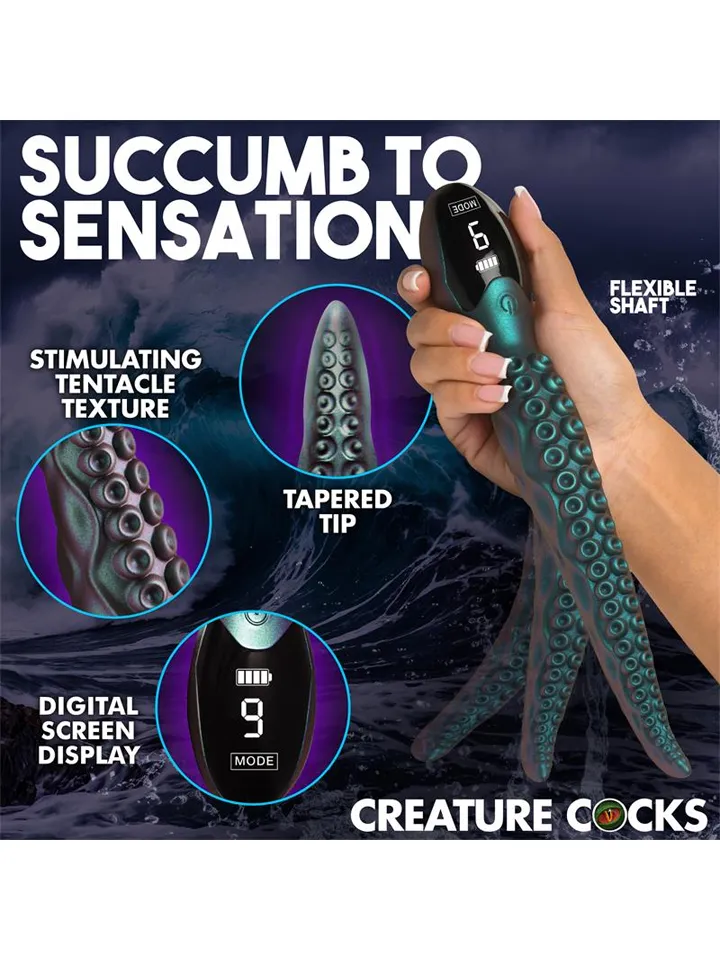 Creature Cocks Tentavibe Silicone Vibrator 27 cm - Vibruojantis dildo 3 [full]