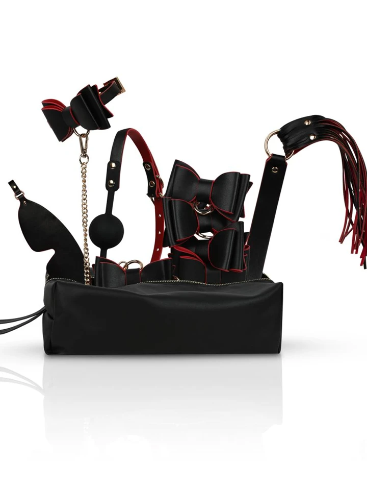 Crimson & Ebony 8-pcs Luxury Bondage Set - Vergavimo rinkinys 1 [full]