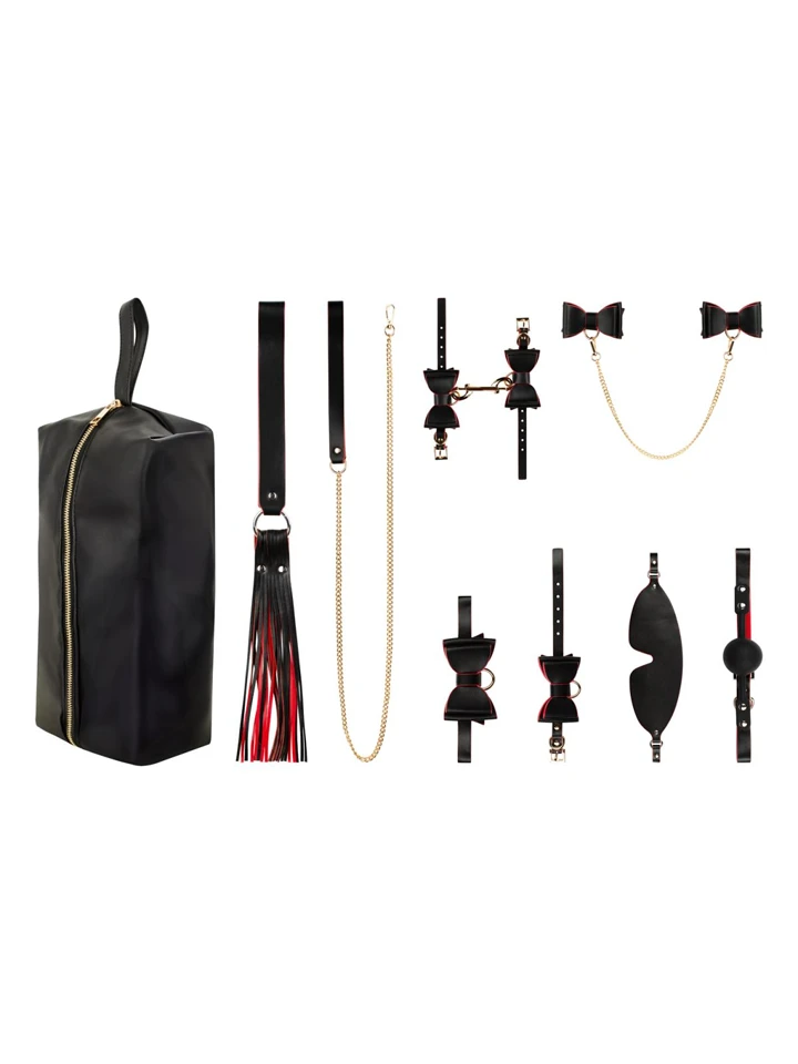 Crimson & Ebony 8-pcs Luxury Bondage Set - Vergavimo rinkinys 2 [full]