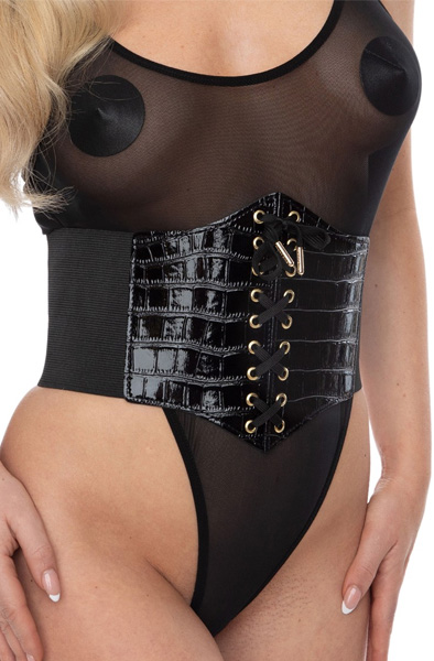 Croco Front Waist Cincher - Korsetas 2