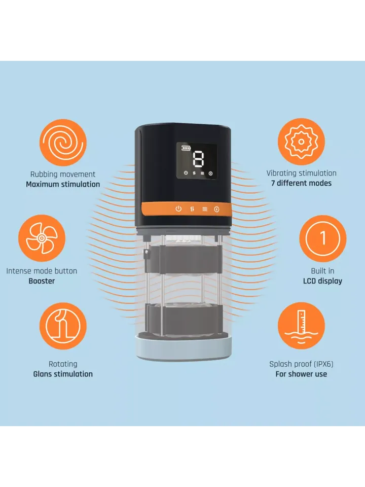 Cruizr 4-in-1 Masturbator With LCD Display - Automatinis masturbatorius 2 [full]