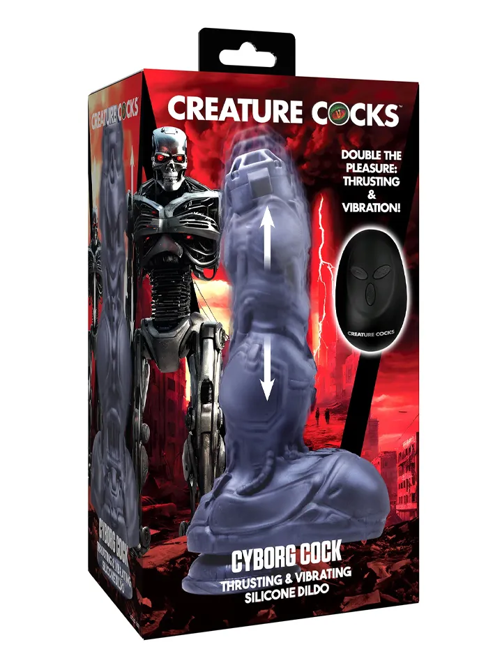 Cyborg Cock Thrusting & Vibrating Dildo 24 cm - Monster dildo 5 [full]