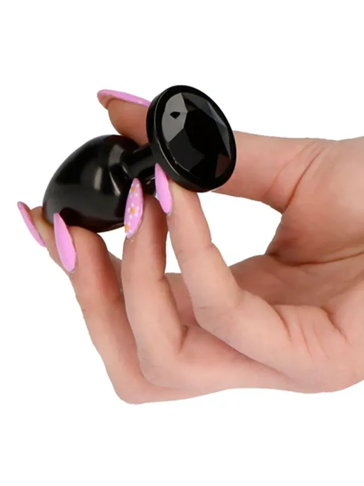 Dark Black Secret Plug Small - Analinis kaištis metalinis 2 [full]