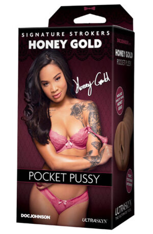 Doc Johnson Honey Gold Pocket Pussy - Makšties masturbatorius 1