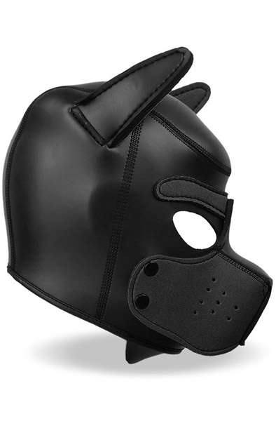 Dog Hood With Removable Muzzle Black M - BDSM kaukė 2