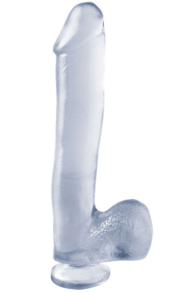 Dong With Suction Cup Transparent 25 cm - Dildo 1