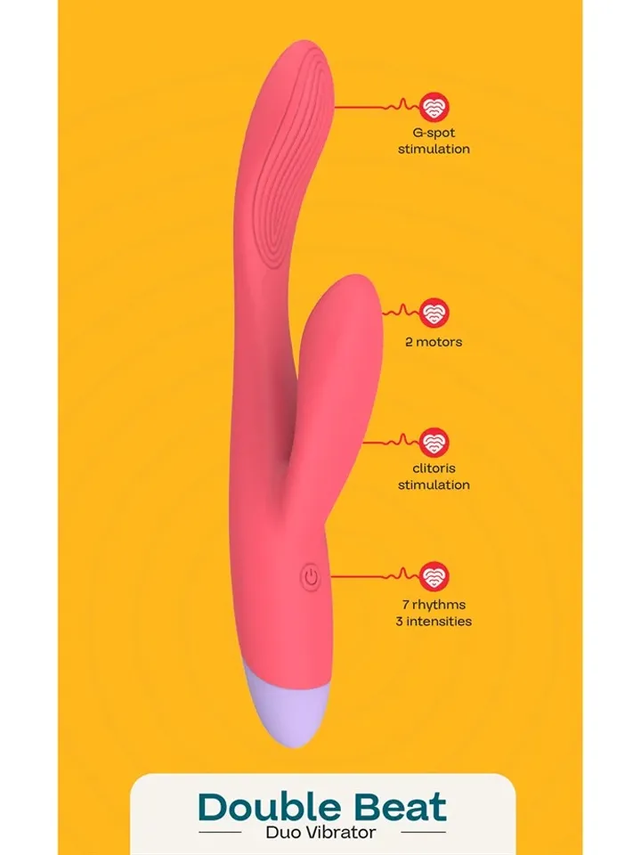 Double Beat Duo Vibrator - Triušio vibratorius 2 [full]