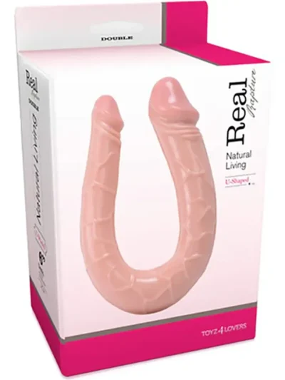 Double Curved Dildo U-shaped 15 cm - Dviguba dildo dozė 4